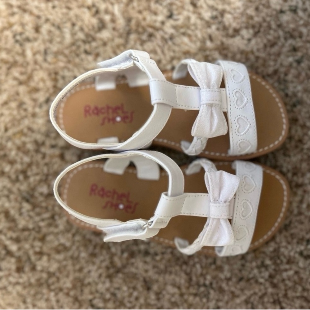 Rachel Shoes White Heart Kids Sandals